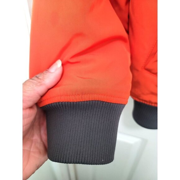 Apex Legends VLK Bomber Jacket Quilted Lining Orange & Gray Ram Logo Unisex S - Picture 14 of 15